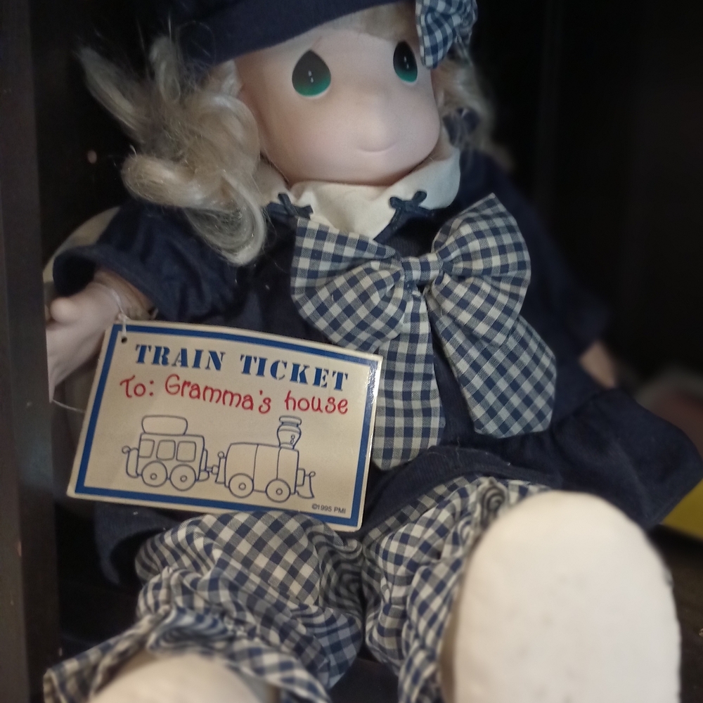 Precious Moments Navy and White Doll